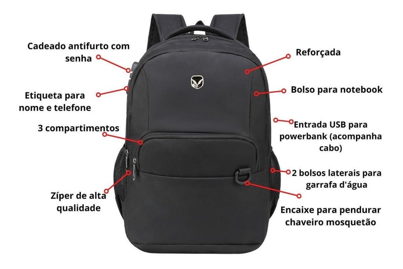 Mochila Executiva Antifurto - ShoppingSphera